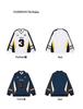 2025 Autumn/Winter Unisex V-Neck Retro Badge Embroidery Sweatshirt