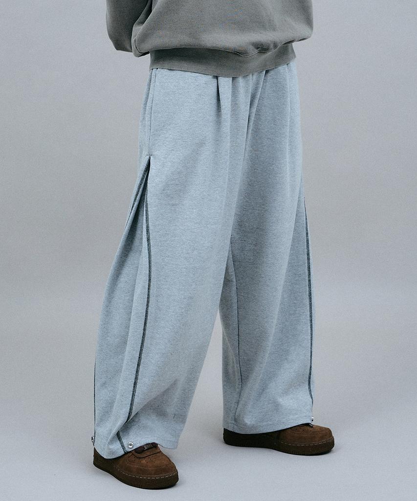 GAKKAI UNIONS Line Snap Sweatpants Gray