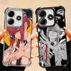 Anime Charakter Makima CSM Vergoldetes Handyhülle Für Xiaomi Poco X5 X6 X7 X8 Pro Max F8 Ultra F7 M8 M7 M5S Redmi 15C 15 14C 13C 13