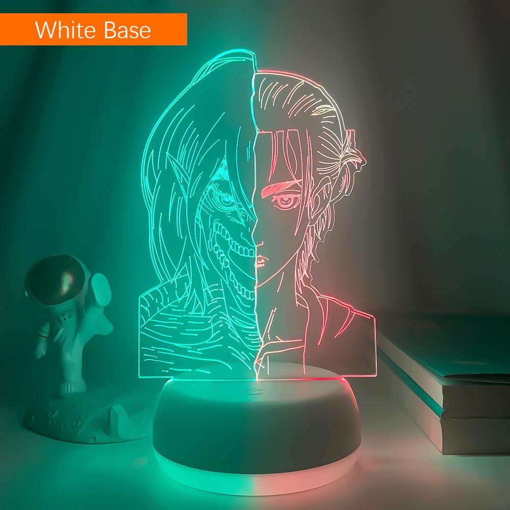 Two Tone Base Anime 3D Gamer Lamp LED Night Light 7/16 colors Remote Control Home Bedroom Figures Lamps Decorative gift