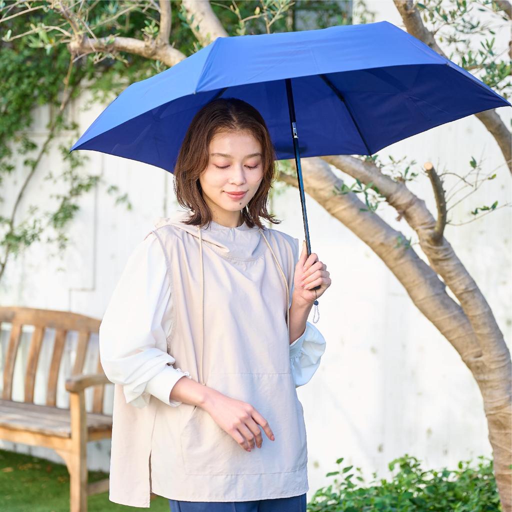 Moonbat Urawaza Slim Folding Folds In 3 Solid Automatic Opening and UV 55cm Easy To Product Number 10298 Umbrella, Seconds, Shape-retaining, Color,