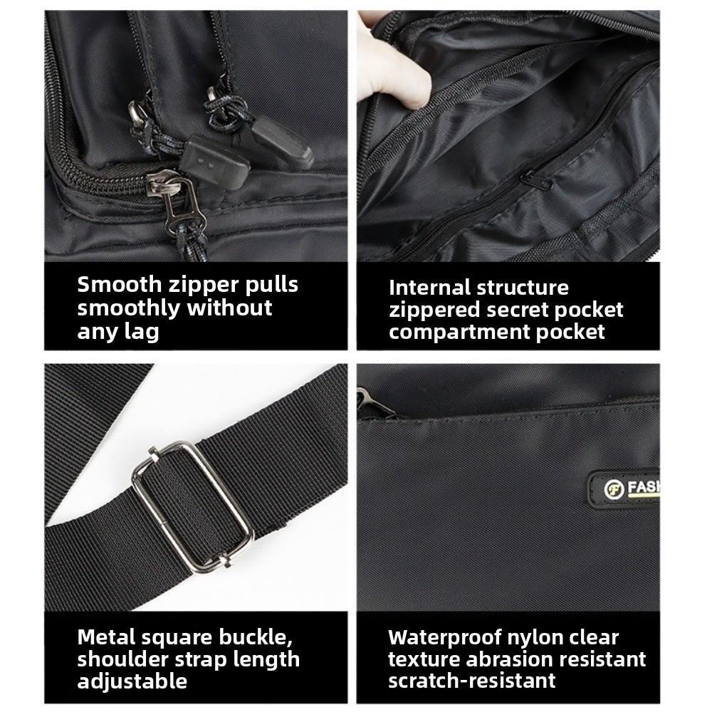 Large Capacity Men Crossbody Bag Lightweight Small Square Bag Business Shoulder Bag  Streetwear