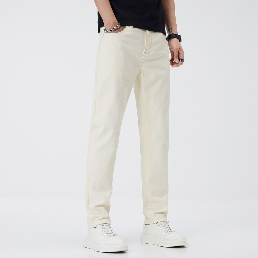 New Spring and Summer Slim Straight Jeans Long Trousers for Men's Trousers Casual