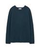 WEST GRAND BOULEVARD French Oversized Raglan Ribbed Cotton Knit Teal Green