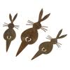 3Pcs Rabbit Yard Plugin Emblems Animal Yard Decor Rabbit Garden Stakes Garden Rabbit Stake Yard Gardening Decor Outdoor