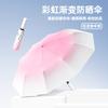 Tri-fold automatic umbrella gradual change umbrella windproof umbrella vinyl sunscreen umbrella