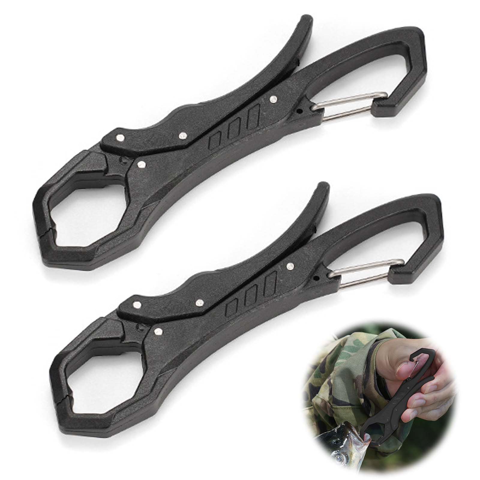 

EsiFare Fish Grippers [Set of 2] Outdoor Small Fish Grippers, Fish Lip Grippers, Fishing Gripper Keychains, Outdoor Mitten Clips, Multifunctional,