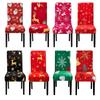Christmas Chair Covers for Dining Room Kitchen Party Hotel Banquet Restaurant Office Stretch Seat Cover Housse De Chaise 1pc