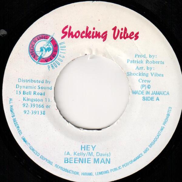 

7inch Record BEENIE MAN Hey NONE Shocking Vibes 1992 Jamaica Reggae Ska Dub Used
