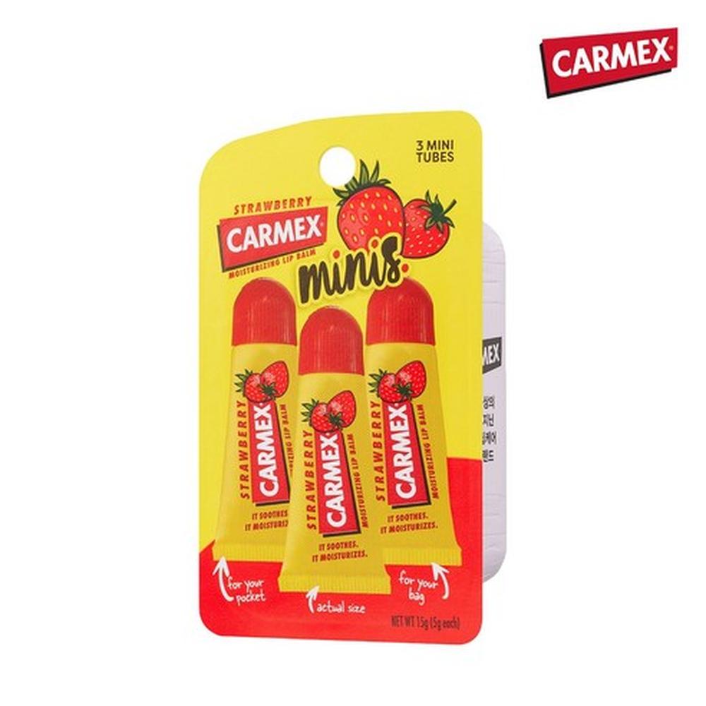 Carmex Moisturising Lip Balm Tube Strawberry 5g (3pcs) – Strawberry Care, Lip Hydration, Korean 5g (3pcs)