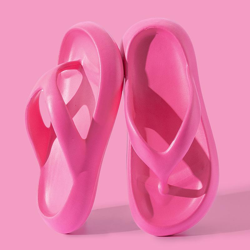 Neue 2025 Damen Sommer Strandsandalen High-End Gefühl Dicke Sohle Flip-Flops EVA Material Koreanischer Stil Oberbekleidung