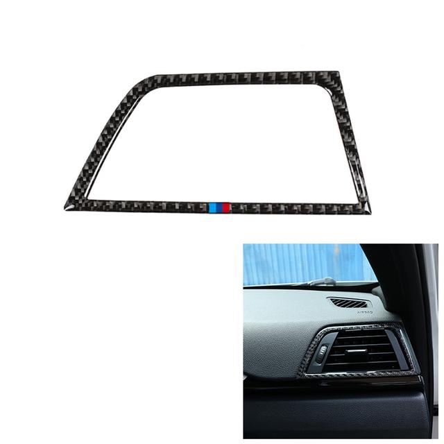 Real Carbon Fiber Car Interior Center / Side Air Conditioning Air Outlet Vent Cover Trim For BMW 3 4 Series F30 F32 2013-2018