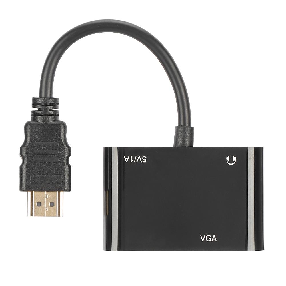 Buy HDMI To HDMI+VGA Adapter Audio Converter 1080P HD Video Cable 3.5mm