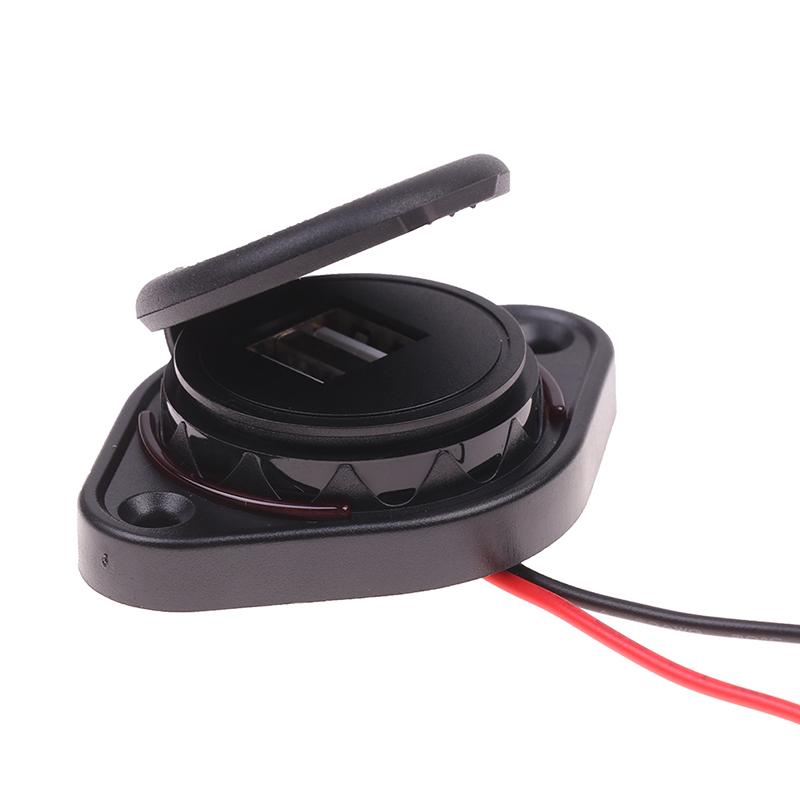 3.1A Dual Usb Charger Socket Car Charger Dual Waterproof Adapter Power Socket