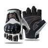 Motorrad Halb-Finger-Handschuhe Atmungsaktiv Anti-Rutsch Verschleißfest Fahrradhandschuhe Unisex Langlebig Handschutz Fingerlose Handschuhe