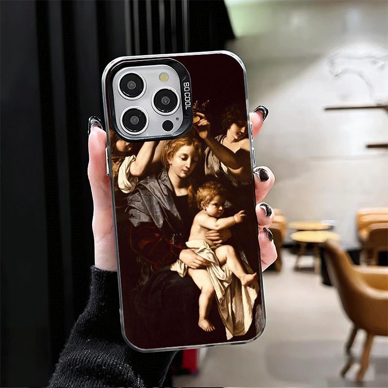 Renaissance Ästhetik Kunst Malerei Weiche Handyhülle für iPhone 15 16 17 Pro Max 17Air 16E 14 Plus 13 12 Mini Stoßfeste Hülle Ba