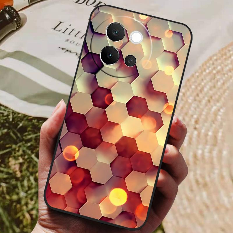 For VIVO V40 Lite 5G Case Soft Silicone Cover Black Bumper TPU For Vivo V40 Lite 5G Phone Cases V40Lite Shockproof Back Covers