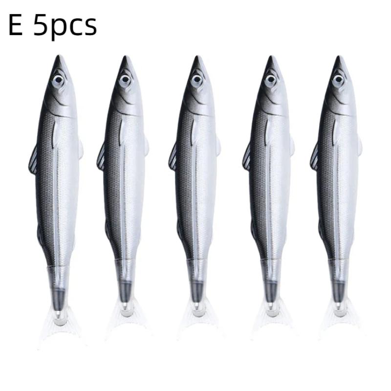 [TG835]1/3/5Pcs Fun Realistic Fish Shaped Gel Pen Smooth Writing Office Students Stationery Gift School Supplies