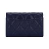 Chanel Classic Vertical Gold Logo Double C Quilted Glossy Grain Calfskin Card Holder Women accessories Navy-Blue AP0214-B10583-NN270