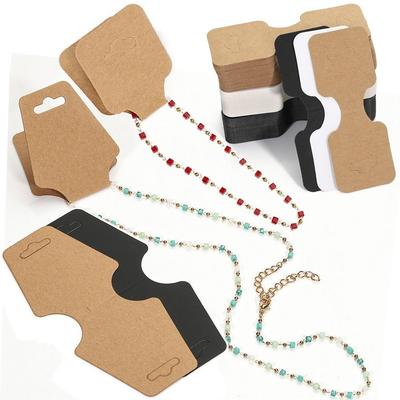 50 PEZZI Accessori Bigiotteria Carta Imballaggio Cartoncino Etichetta Appesa Vuota Moda Espositore Cartone