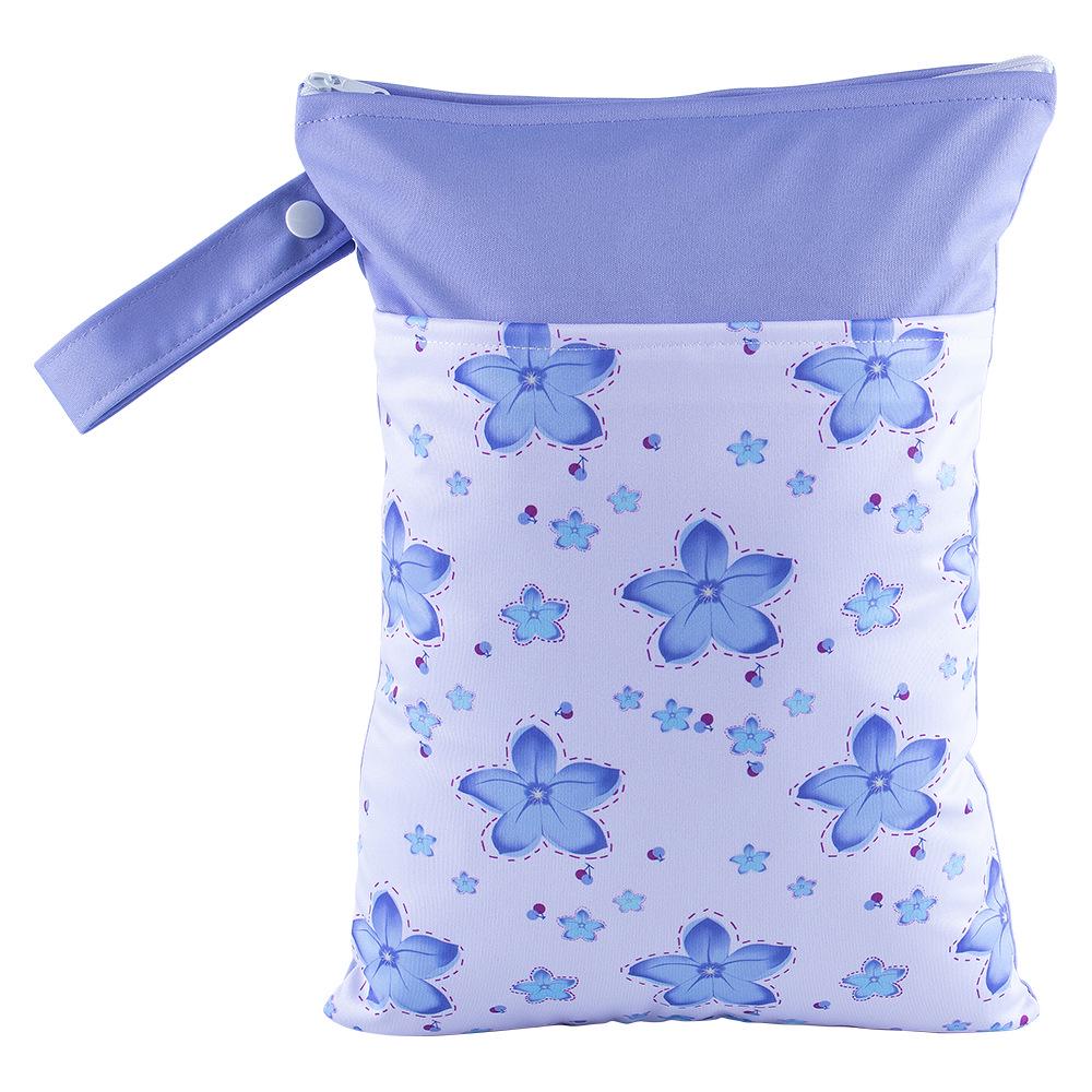 25x35CM Waterproof Double Zipper Double Pocket Printed Diaper Bag
