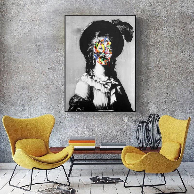 Abstract Color Graffiti Art Banksy Ballet Dancer Poster Canvas Painting Living Room Study Corridor Home Decoration Mural