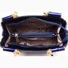 Borsa da Donna in Pelle di Lusso con Finiture a Fiore Lucide