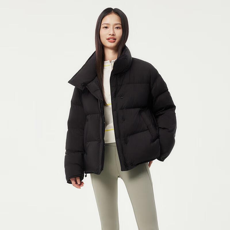 Tanboer Women's Short Stand Collar Loose Fit Down Puffer Jacket TBF530328T