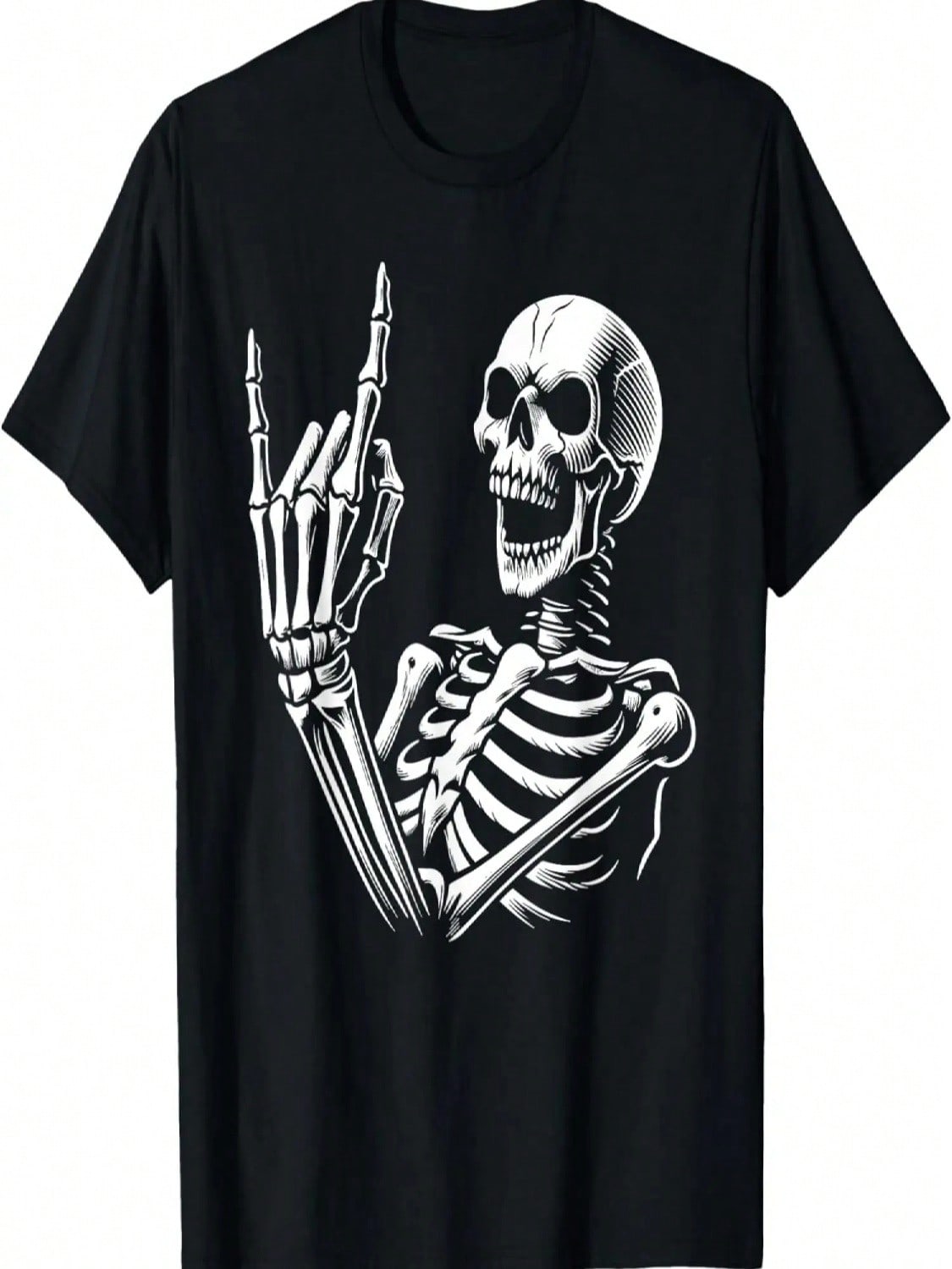 Rock On Skeleton Rock And Roll Halloween Rocker Skeleton T-Shirt S разноцветный