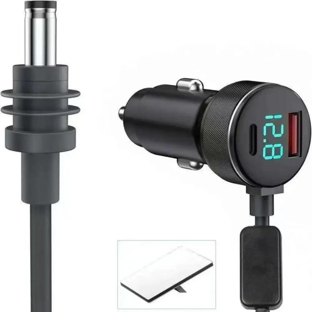 For Starlink Charger USB Type C Cigarrete Lighter Car Charger 12V-24V Vehicles 2M Digital Voltmeter Waterproof Extension Cable