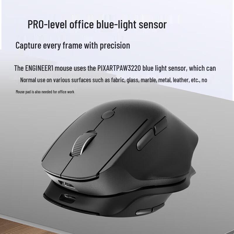 HP Engineer1 Black Ergonomic Wireless Mouse