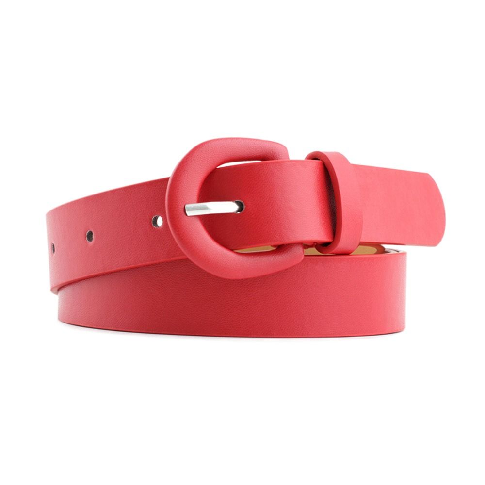 Color Vintage Trouser Dress Belts Horseshoe Buckle Waistband Decorative Waist Strap Leather Belt