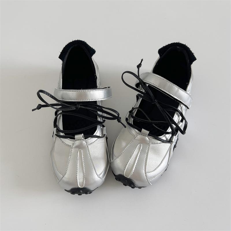 Pink Retro Flat Bottom Shallow Mouth Inner Height Increase German Training Shoes Women's Summer 2025 New Ballet Mary Jane Single Shoes