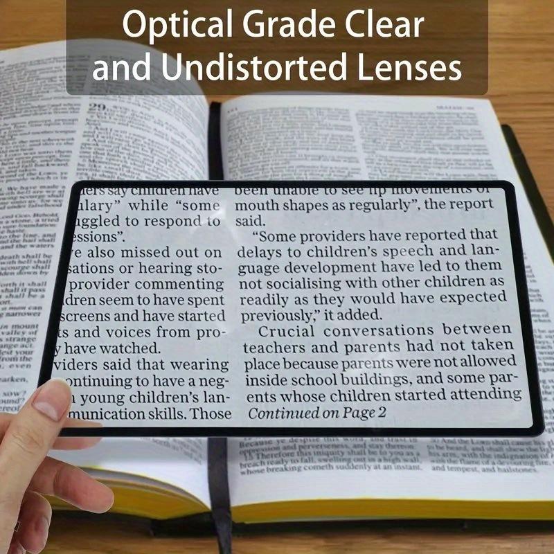 1PC 3x Card Magnifying Glass Portable Transparent PVC Magnifying Glass
