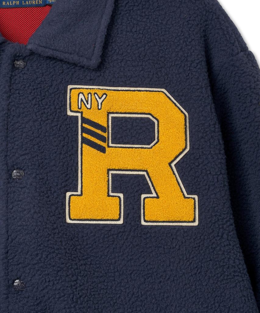 Polo Ralph Lauren Pile Fleece Letterman Jacket - Navy