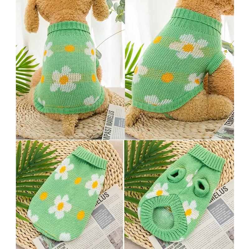 Pulover pentru câini de Crăciun, iarnă, haine calde pentru câini pentru câini de talie mică, pisici, haină tricotată pentru cățeluș, costum buldog francez chihuahua Yorkie