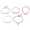 New Artifact Pink Niche Design Sweet Style Love Letter Decoration Butterfly Pendant Children's Bracelet 5-piece Set