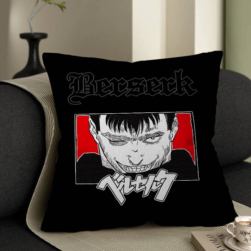 Anime Berserk Cushion Cover Car Throw Pillow Case For Sofa Car Christmas Gift 40X40Cm 45X45Cm