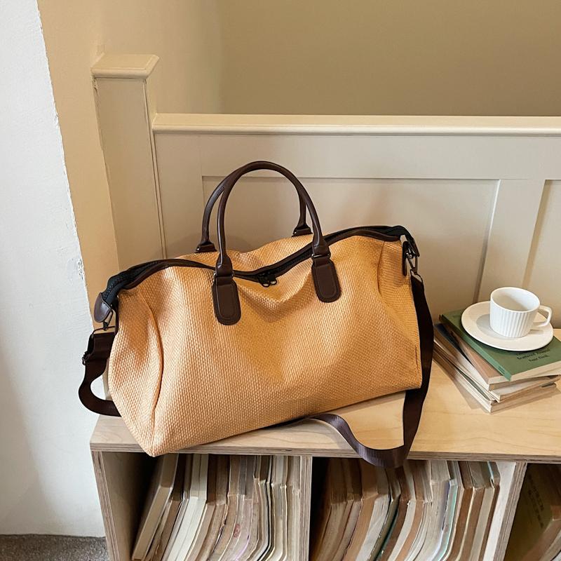 Travel Duffel Bag for Women, Large Capacity Weekender Bag with Leather Handles