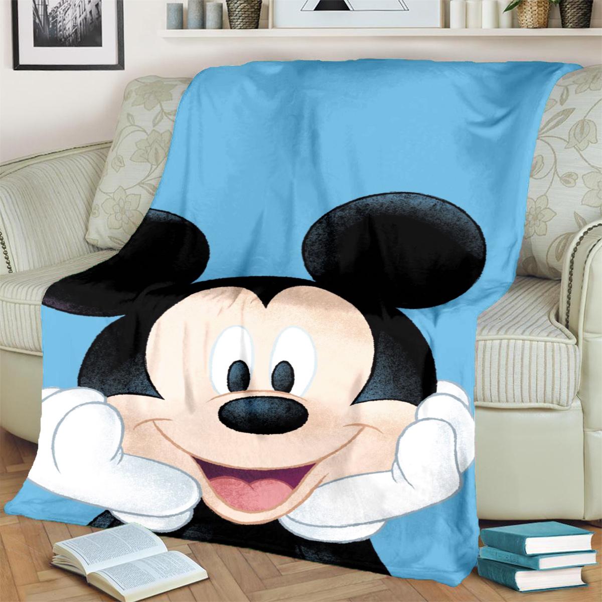 

Minnie & Mickey Print Flannel Blanket Warm Comfortable for Bedrooms, Sofas, Beds, Chairs, Picnics, Travel 75x90cm