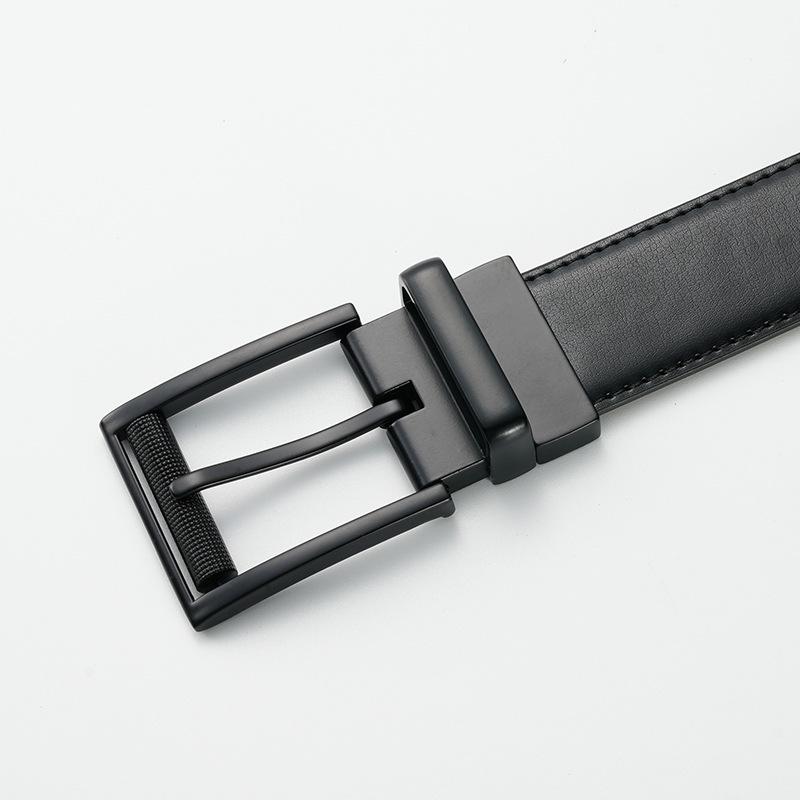 Belt Can Be Rotated and Punched with Needle Holes and Switched on Both Sides of Cowhide Leather Genuine Leather Pants Belt