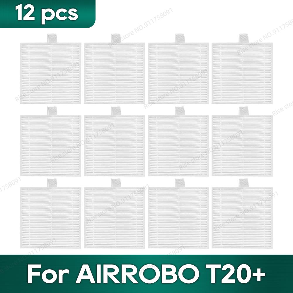 Fit for AIRROBO T20+ / T25+ / T30+ / L40+ / L50+ / L60+ / FIXR T20 Accessories Main Brush Hepa Filter Dust Bag Mop Washcloth