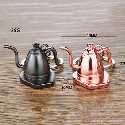 Metal 3D Creative Coffee Keychain Pitcher Mini Moka Pitcher Keyring Accessories Cute Coffee Handle Keyring Birthday Gift