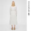 ELLASSAY 2025 Early Spring 100% Silk Retro Hollow-Out Midi Dress