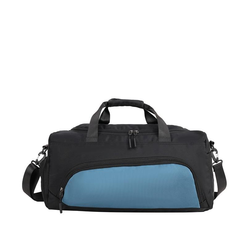 Simple casual large capacity with shoe compartment decompression portable travel bag dry and wet separation fitness bag can be set with tie rod