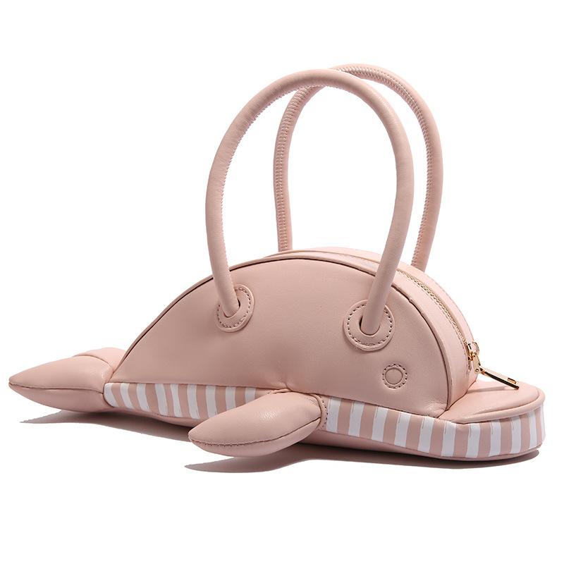 Personalized and creative small bag 2025 new Japanese cartoon girl cute dolphin shape shoulder portable messenger bag