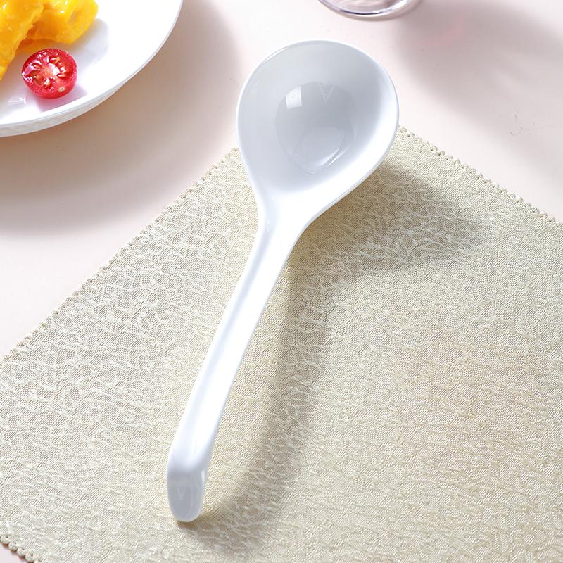 Grote Keramische Soeplepel, Rijstlepel, Tafellepel, Bone China, voor Thuis En Hotelgebruik, Puur Wit Henry Grote Opscheplepel, 1 Delige Set