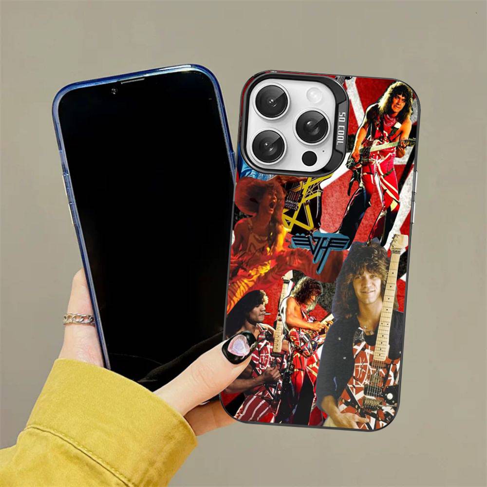 E-Eddie V-Van H-Halen Color Phone Case For iPhone 17 16 15 14 13 12 11 Pro Max Plus Pro Shell