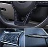 Carbon Fiber Steering Wheel Decoration Cover Frame Trim for Nissan Rogue Altima Sentra Kicks LEAF Versa AccessoriesJAS