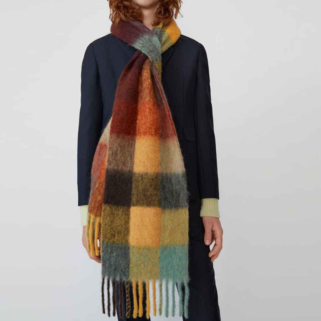 Moda de inverno unissex novo cachecol grosso casual xale quente cachecol longo borla cachecol